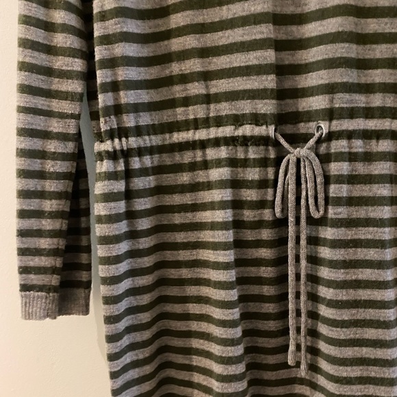 Striped Sweater Dress with Tie Waist Sz M - Picture 4 of 5